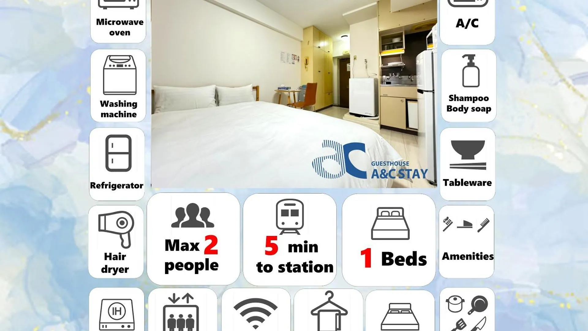A&C Stay Shin-Osaka Higashikuchi 83 Апартаменты